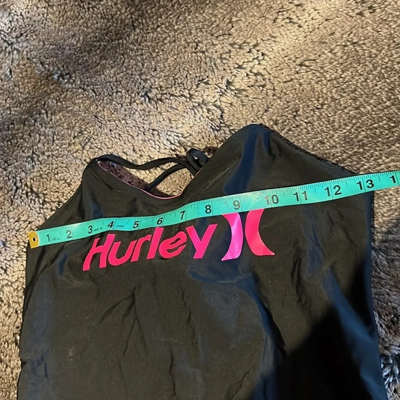 Hurley Max black pink One-Piece Swimsuit New Sz 14 - Picture 8 of 9